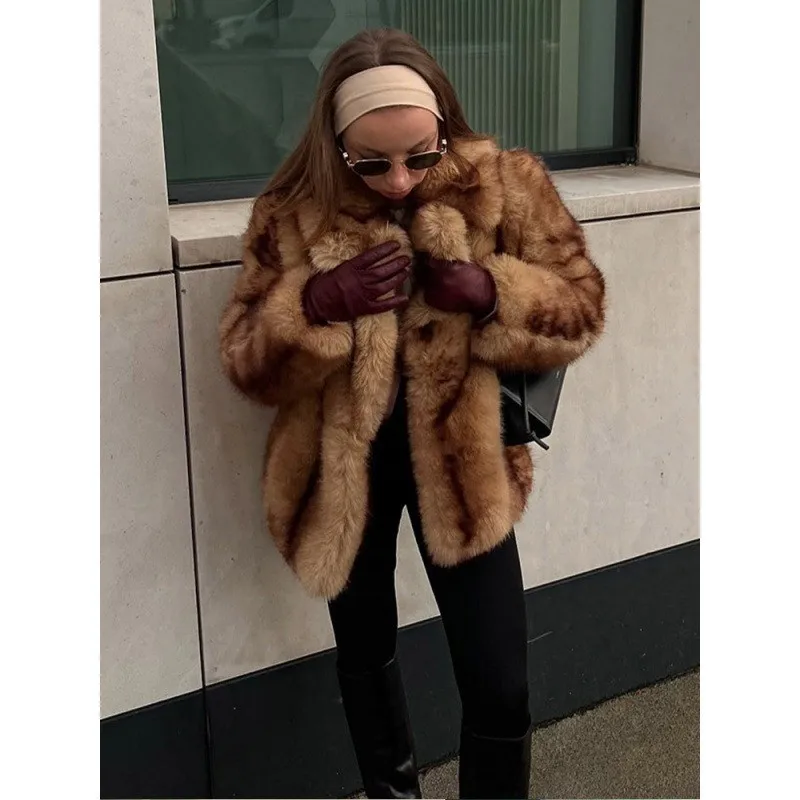 Long Sleeve Top Autumn Mid Length Elegant Grace with Forest Style Pocket No Hood Jacket Medium Length Jacket No Hood Women Coat