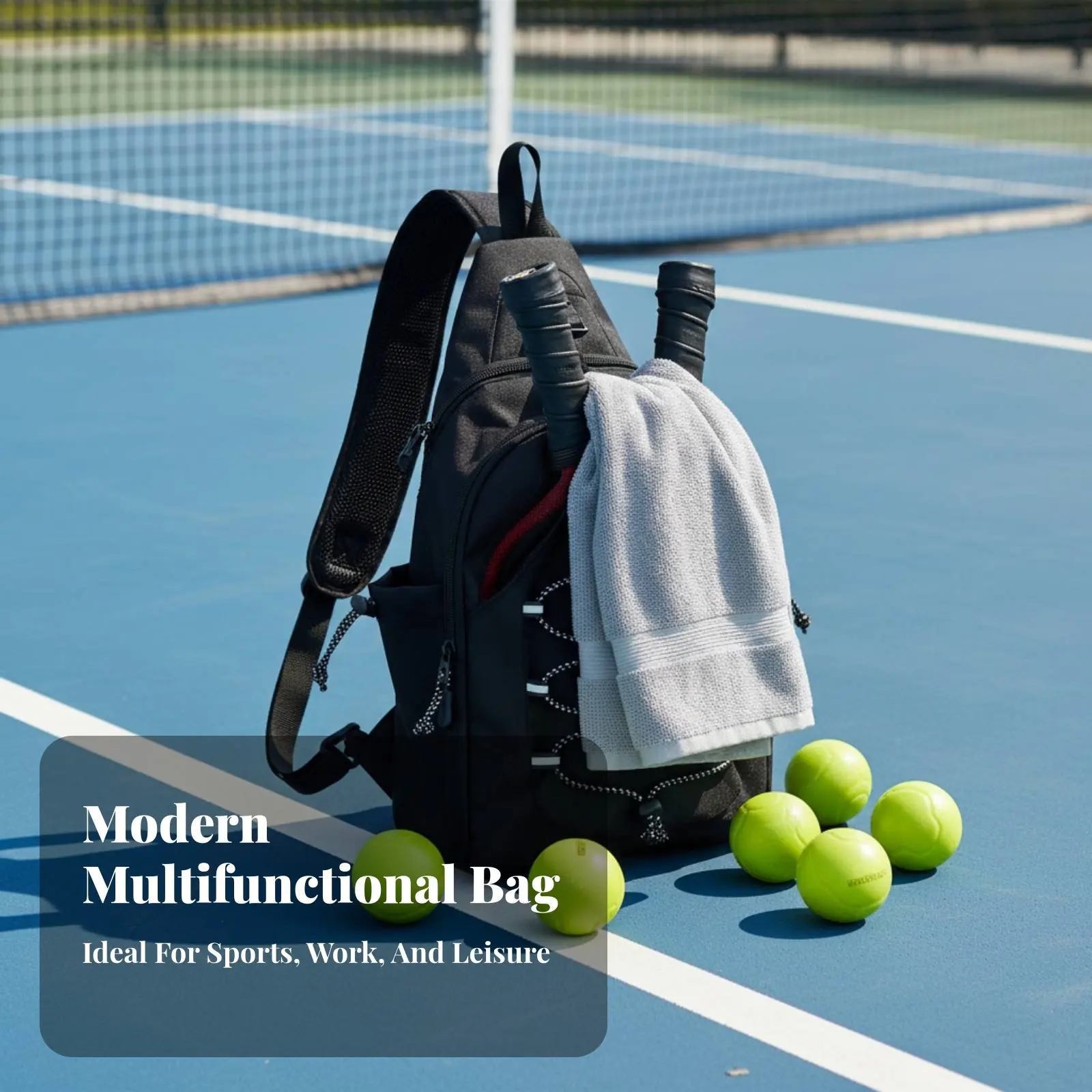 

Сумка для пиклбола из прочной ткани Оксфорд, наплечная сумка-переноска для ракеток, спортивная сумка с одним ремнем, с мягким отделением для спортсменов