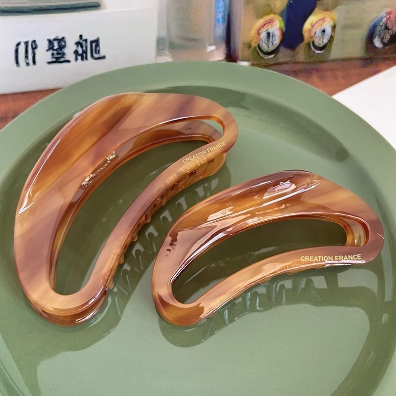 9.5 سنتيمتر المرأة الفرنسية موضة مشبك شعر مخالب خلات ليوبارد طباعة مقاطع الشعر مشبك مخلب كبير لفتاة الإكسسوارات الهدايا