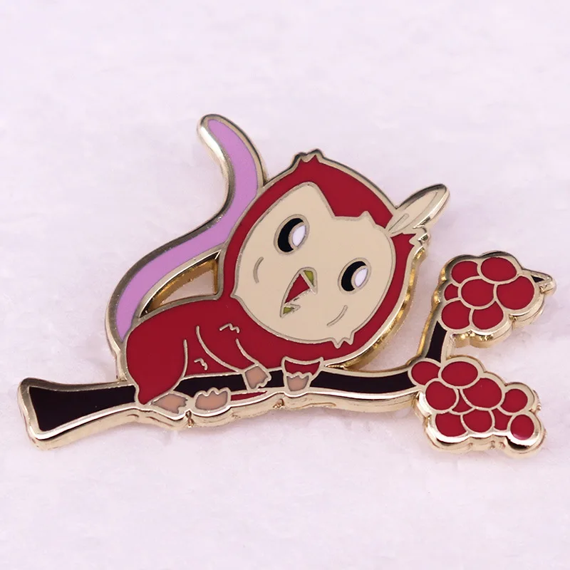 A2842 Cartoon Owl monkey Enamel Pins Men Women's Brooches for Clothing Lapel Pins for Backpack Briefcase Badges Halloween Gifts