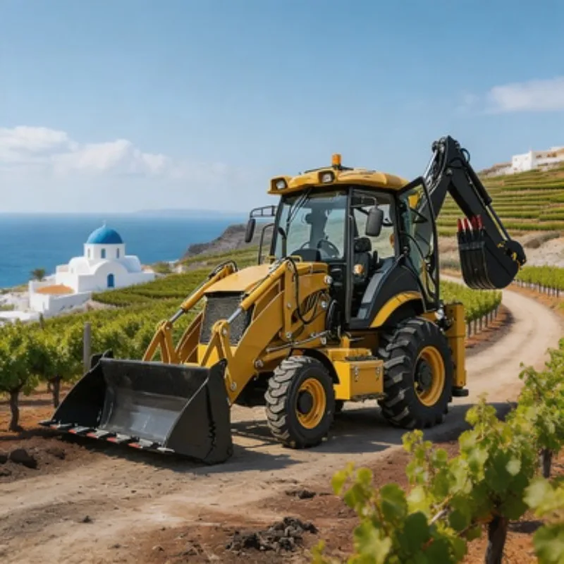 4x4 Excavator Loader Backhoe Tractor 1 Ton with Front Bucket Rear Digger for Small Farm Work Use Construction Project