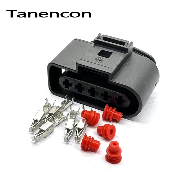 

1 Set 5 Pin 1J0973725 Auto Ignition Coil Plug Sensor Connector Waterproof Sockets 1J0 973 725 For VW SKODA 6X0973825