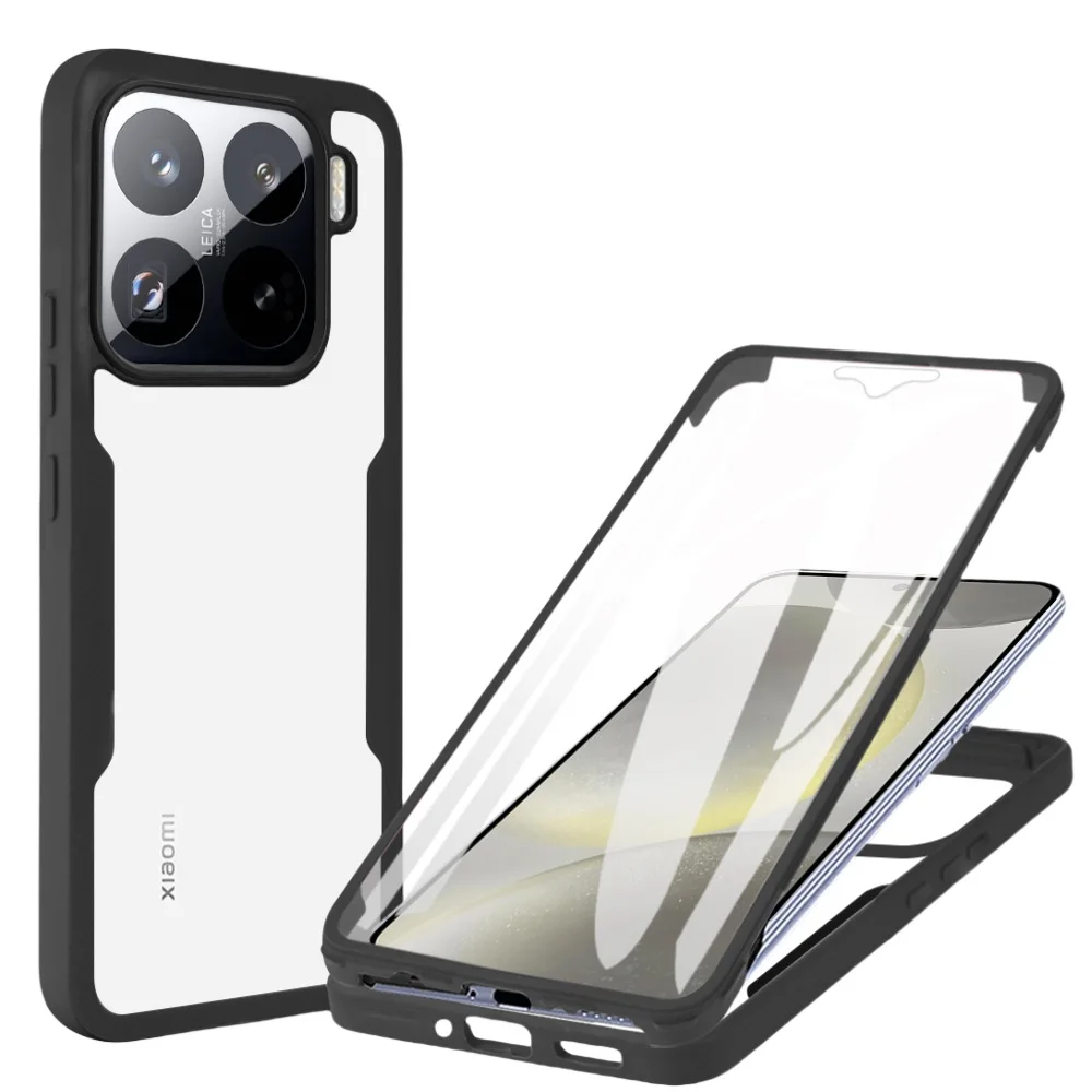 360 Ganzkörper-Displayschutzfolie für Xiaomi 15T 14T 13T 12T 11T Pro Hülle für Xiaomi 15 14 Ultra PC + TPU + Acrylabdeckung