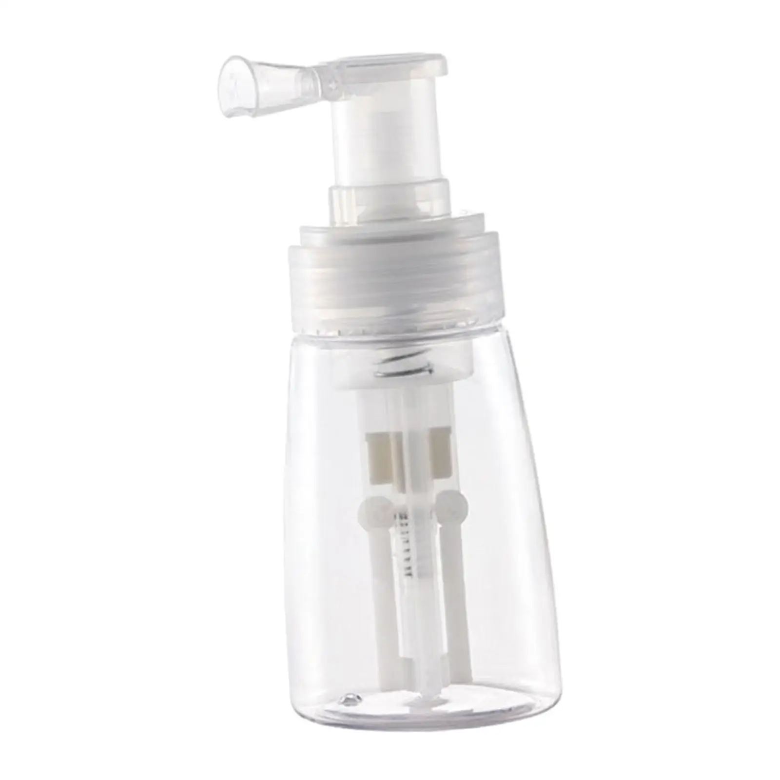 Clear Plastic Powder Spray Bottle Refillable Dry Shampoo Container for Home and Beauty Salon Use view 2