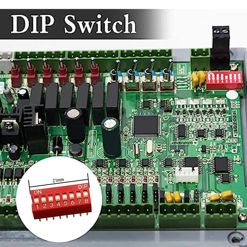 45Pcs Dip Switch Assorted Kit Range 1/2/3/4/5/6/7/8/9P 2.54mm Slide Type Red White Toggle Switch 9 Size