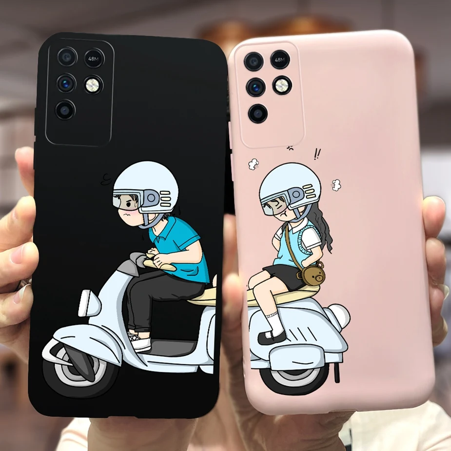 For Infinix Note 10 Case X693 Cute Bear Cartoon Cover Soft Silicone TPU Phone Case For Infinix Note 10 Pro NFC Note10 Back Cover