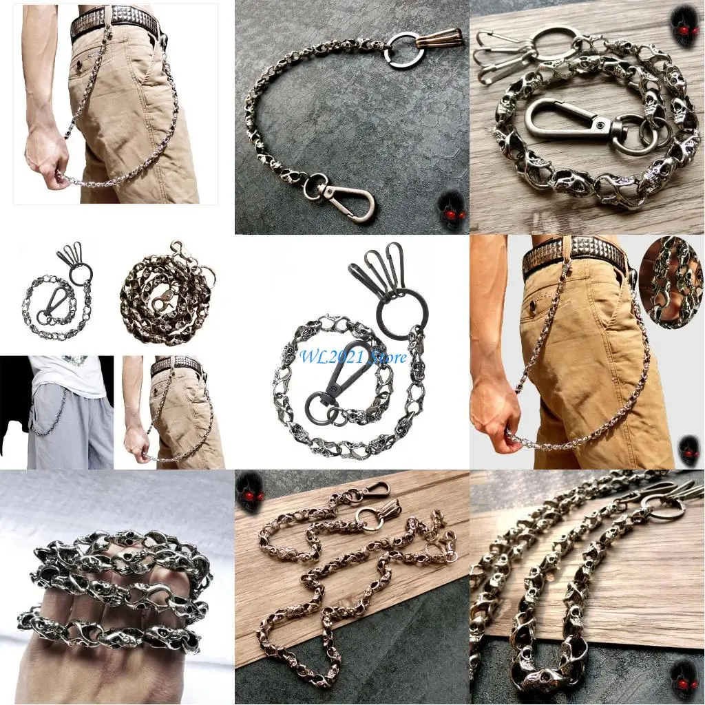 

G5GC Closure Punk Skull Trouser Chain Hip-hop Cool Pant Chain Ornament