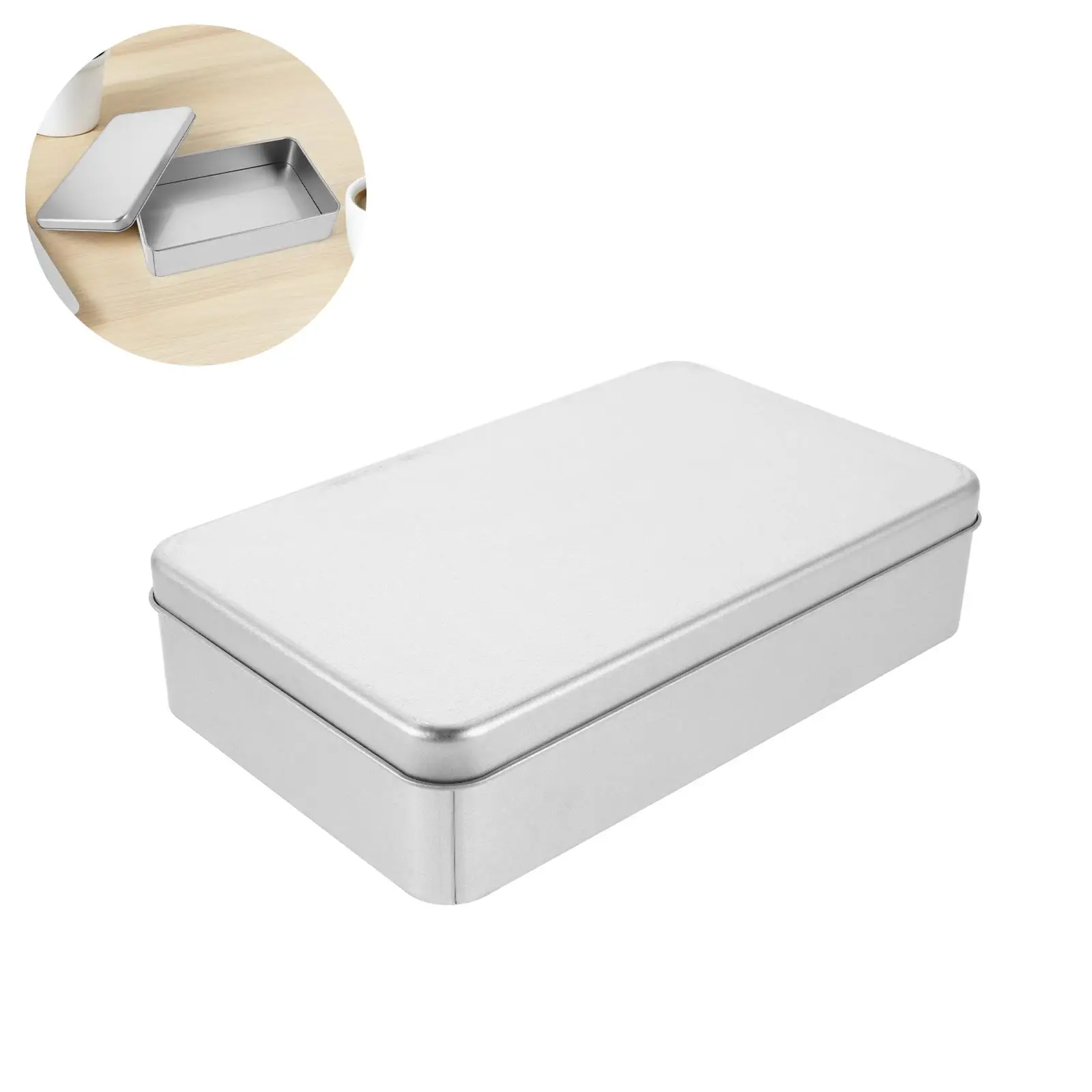 Coin Organizer Cash Storage Container Rectangle Lid Money Holder Box Greeting Cards Receipts Stamps Long Lasting Reliable