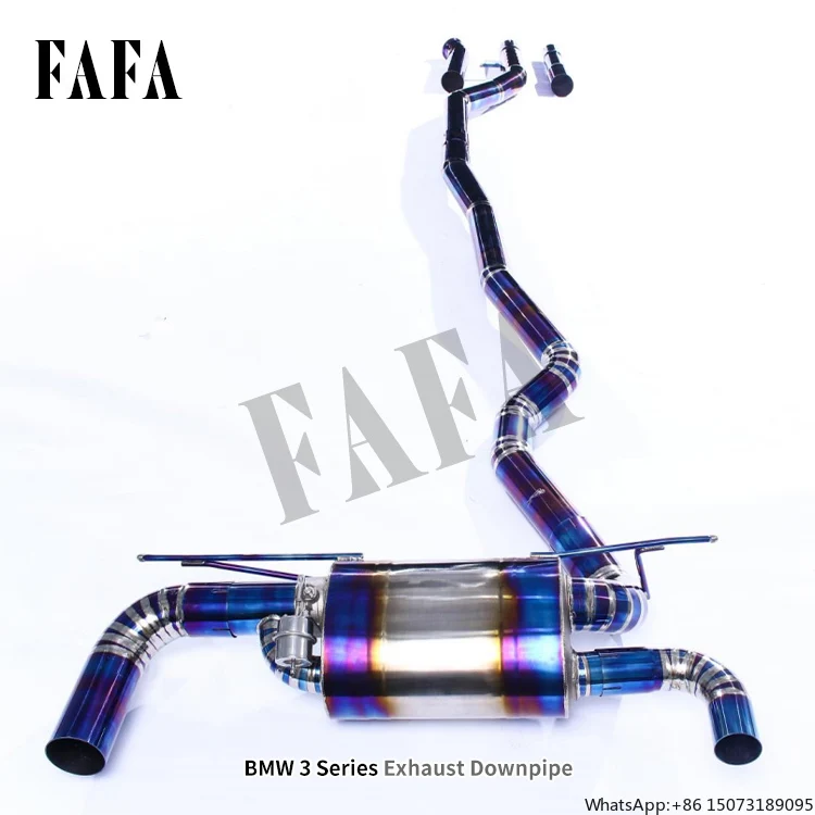 For  3 Series High-Performance Downpipe Exhaust System Titanium Alloy Tail Section Pneumatic Valve New Cat Back Exhaust Pipe