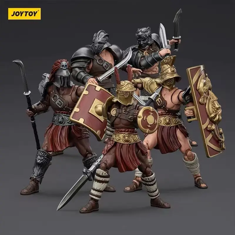 

JOYTOY Roman Gladiator 1:18 Scale Articulated Action Figures 5 Pack Ancient Warrior Model Dolls For Adult Collection Display