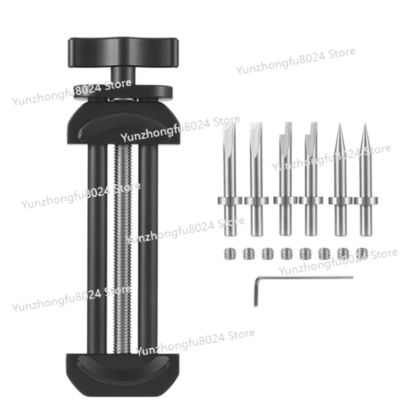 

Camera Repair Tool with Detachable Flat & Pointed Tips for Camera Lens All Metal Lens Repair Set with 6 Tips 8 Screws