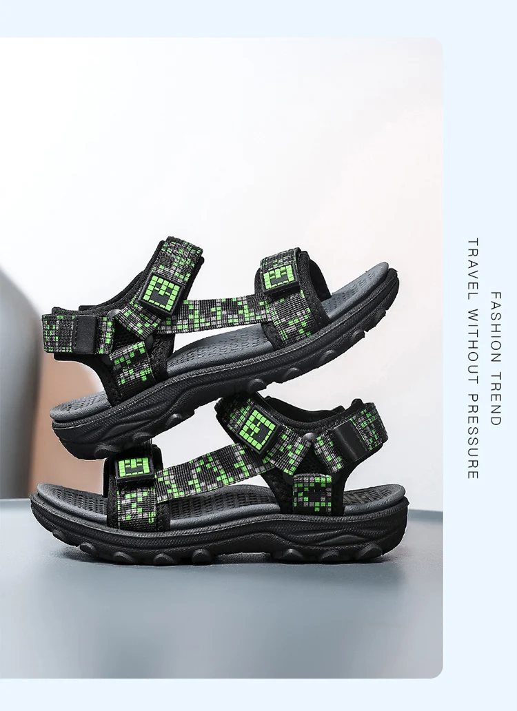 Kinder Casual Flache Sandalen Jungen Sommer Strandschuhe Atmungsaktive Offene Zehen Rutschfeste Kinder-Laufschuhe – Detail 11