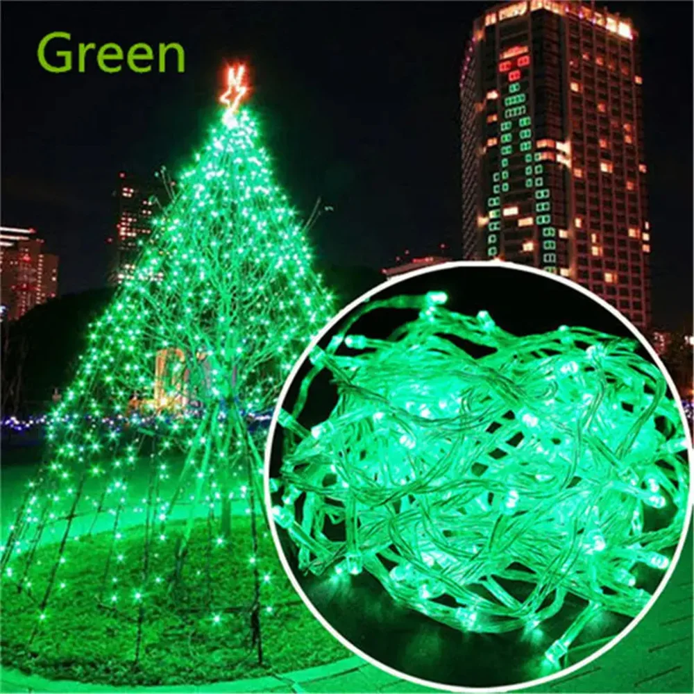 10M 100 LED String Light for Wedding Fairy Christmas Lights Outdoor Twinkle Christmas Tree Decoration Outdoor LED Christmas