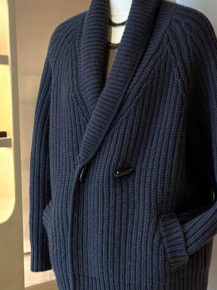 Усовершенствованный ретро ленивый стиль модный вязаный кардиган женский осенне-зимний новый стиль французская уникальная супер красивая куртка