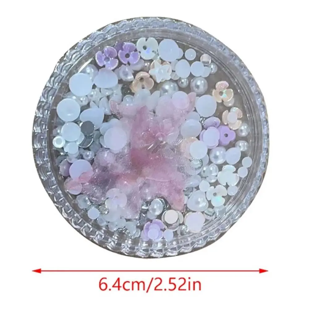 1 Box Butterfly Face Makeup Decorative Patch Pearl Glitter 3D Rhinestones Sticker Adhesive Flower Eyes Face Facial Sticker