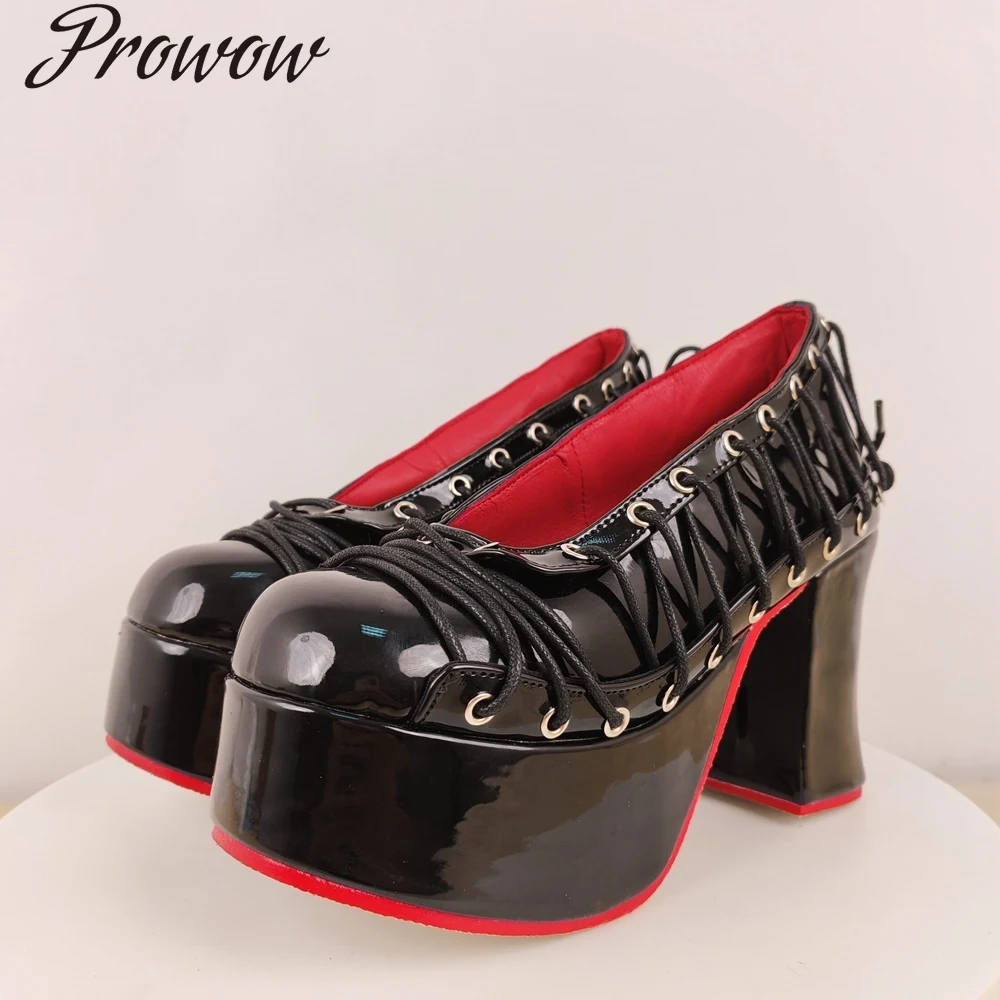 

Модные женские туфли на толстом каблуке с завязками на платформе, Zapatos Mujer