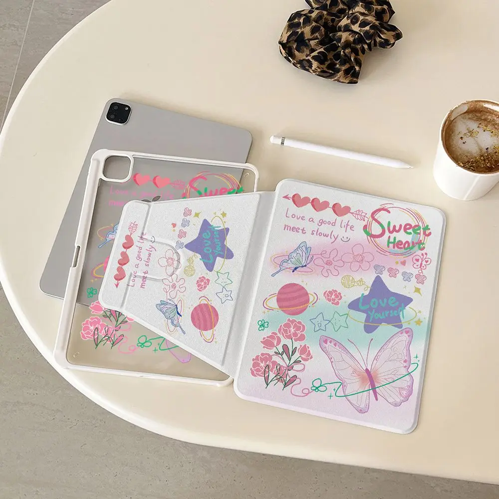 

Butterfly Planet Pink RabbitPhoto For iPad Pro Air 13'' 11'' M5 M4 M3 M2 2 1 11th A16 12.9'' 10 9 8 5 Th Mini 7 6 5 4 7.9" Case