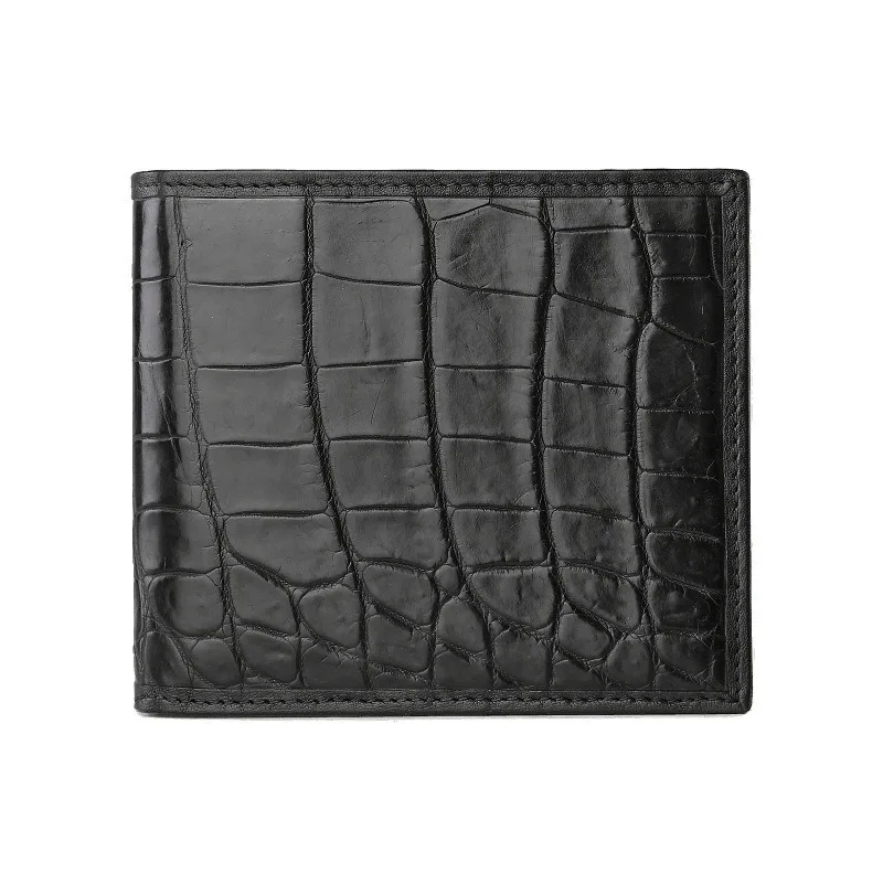 New Korean Fashion Crocodile Bag Real Genuine Men Genuine Leather Wallets Short Horizontal Leather Female Male Wallet Mens Purse