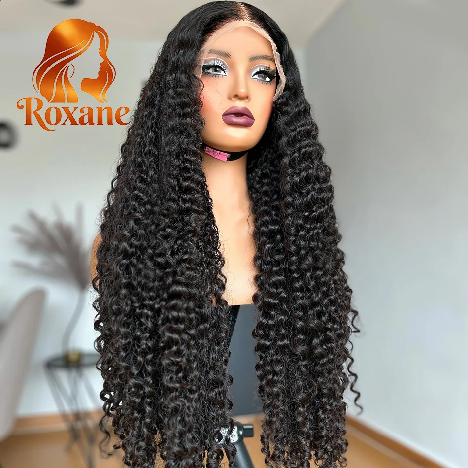 

Парик из натуральных волос Roxane 30-40 дюймов, глубокая волна, 13x4, 13x6 HD Lace Frontal, без клея, 5x5, кудрявый, для женщин, плотность 220%
