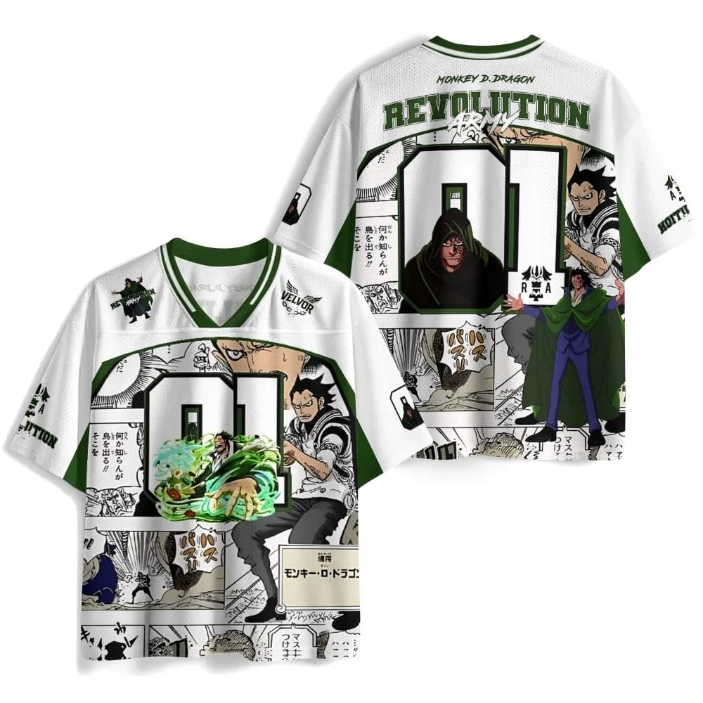 2026 One Piece: Sun God Nikka Luffy Jersey, Quick-drying and Breathable Short-sleeved Top, Adult/Children's Top, Family Matching
