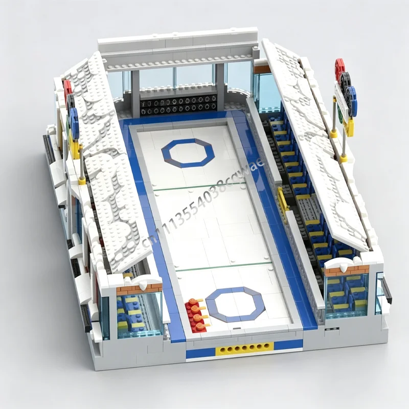

2117PCS Indoor Winter Sports Curling Competition Arena Diorama Model Custom Building Blocks Assembly Toy Collection Holiday Gift