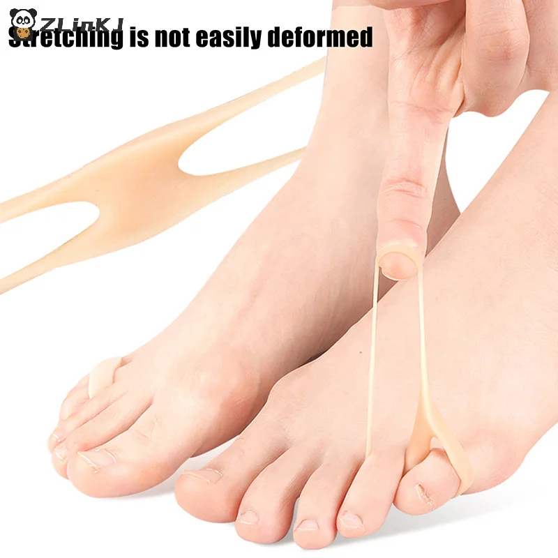 ▶ Corrector de silicona para Hallux Valgus, Gel para el cuidado de los pies, separador de dedos, Protector de dedo pequeño, alisador de juanete, herramienta de pedicura, 1 par