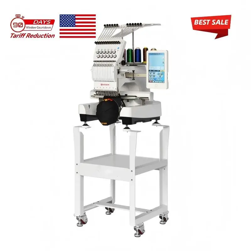 MYSEW MFS1200 Computer Professional Business T Shirt Cap Embroidery Machine Single-Head Industrial Embroidery Machine view 3