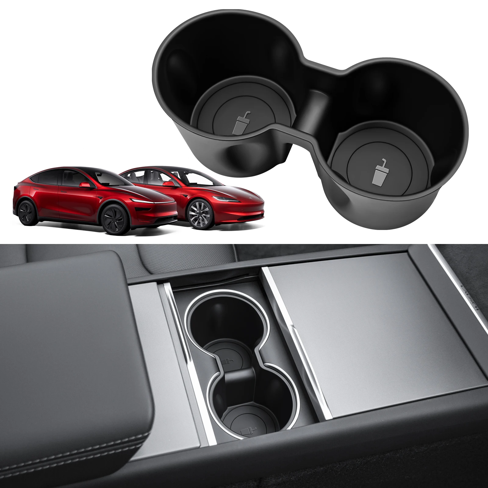 Kunist for Tesla Model Y Juniper 2026 Center Console Tray Cup Holder Accessories