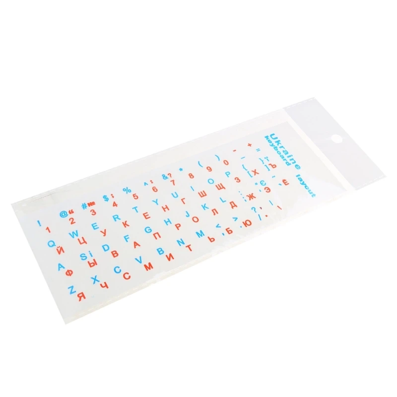Ukrainian Keyboard Sticker Blackl/Clear Background Durable Clear 3PCS Dropship