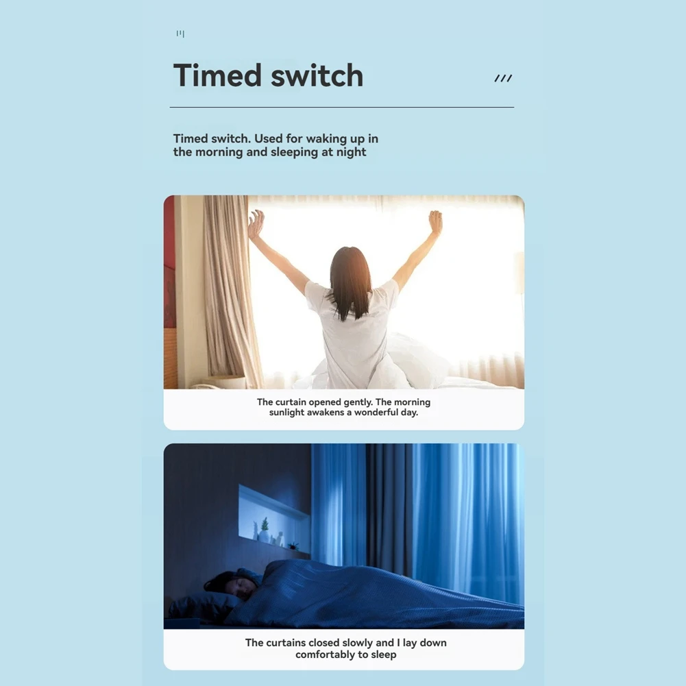 AB42-Smart Curtain Motor With Voice Control WIFI Smart Curtain Motor Temperature Light Sensor Silent Timing