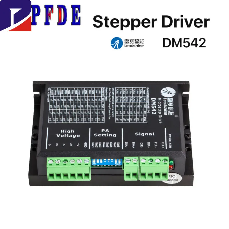 Leadshine DM542 2 Phase Stepper Driver 20-50VDC 1.0-4.2A for NEMA17 NEMA23 Stepper Motor Controller 42 57 Stepper Motor