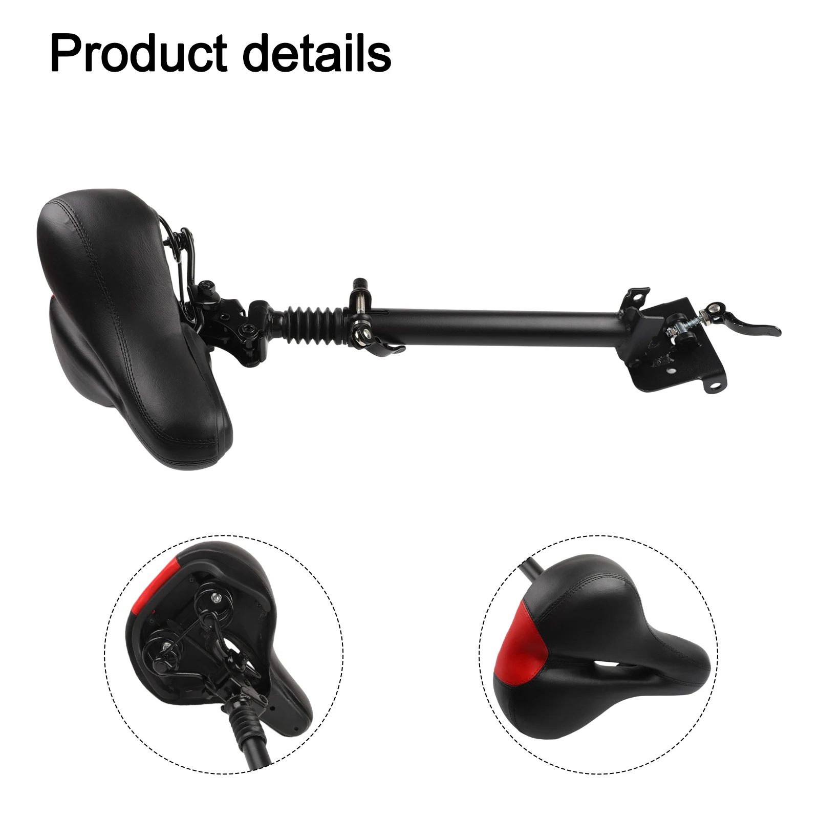 

Black Electric Scooter Seat Installable Electric Scooter Seat Foldable Scooter Lightweight Design Pack Size 39*20*18cm