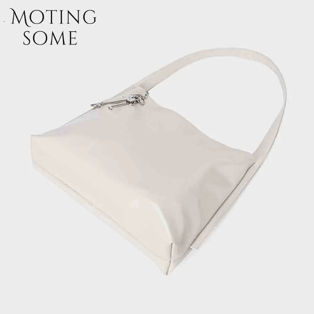 Motingsome Fashion Simply Woman Bag High Quality Oil Wax Cow Leather Large Capacity Shoulder Handbag and Purses Casual Tote 2024