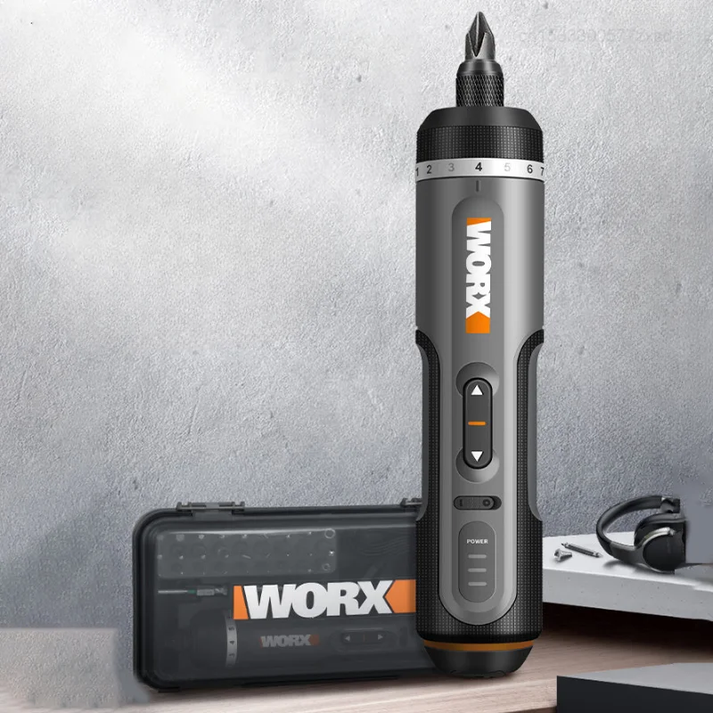 Worx 4V Electrical Screwdriver Set WX242 Smart Cordless Power Screw Driver Mini Electric Drill Home Repair Power Tools Portable