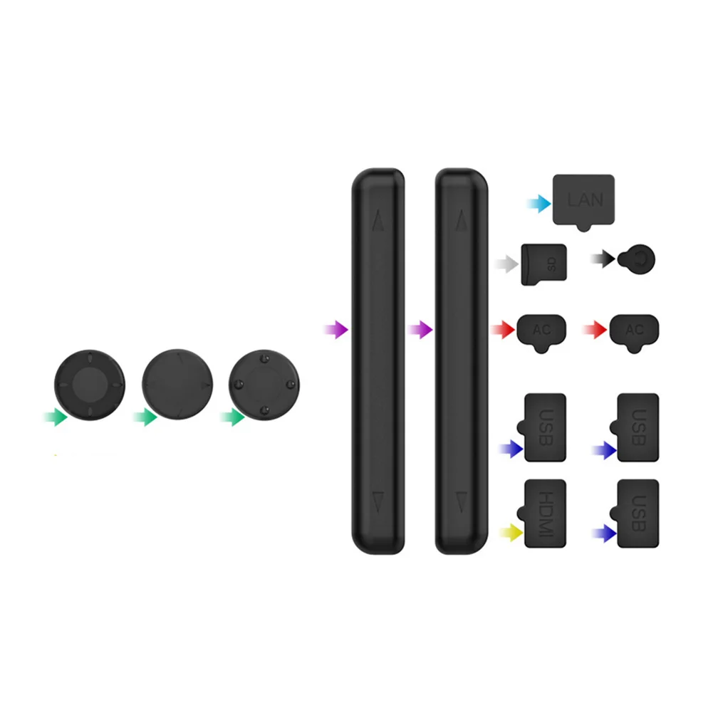 14 PCS/Set Silicone Dustproof Plug Dust Plug Dustproof Protector Plug for Nintendo Switch OLED Game Console Accessories