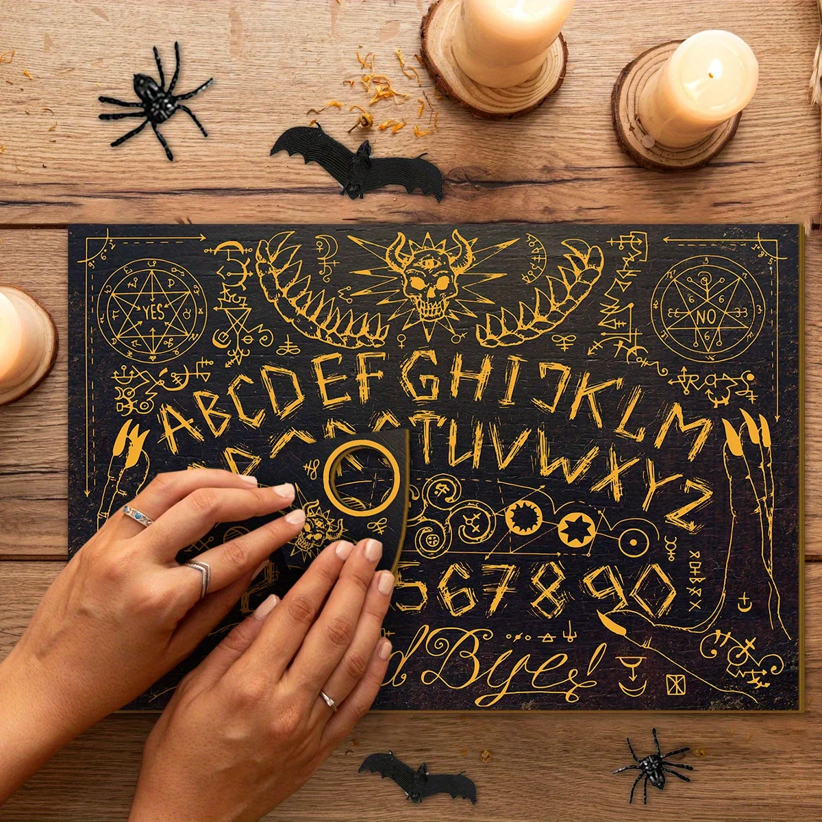 CIFBUY Vintage Mystic Aluminum Wall Art Waterproof Wear Resistant Ouija Celestial Sign Witch Altar Home Halloween Decor Gift