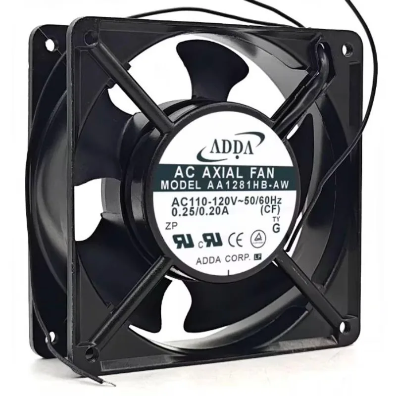 New Cooler Fan for ADDA AA1281HB-AT AA1281HB-AW 110V 0.25A 12cm Elevator Accessories Control Cabinet Fan 120 * 120 * 38MM