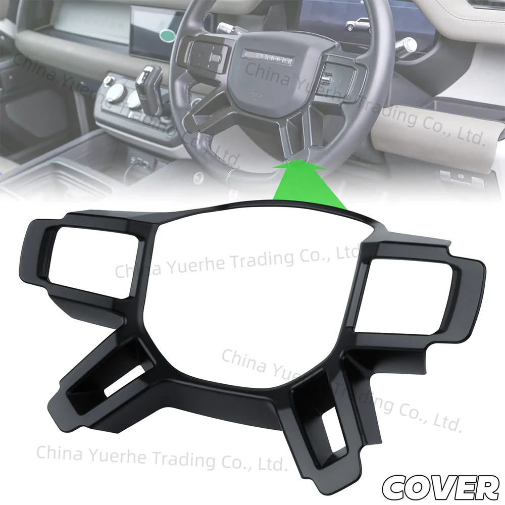 

Новый! ! ! Для Land Rover Defender 90 110 2020-2024 L663 ABS углеродное волокно внутренняя декоративная наклейка на руль автомобиля