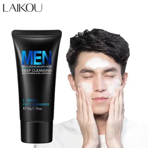 Laikou Men Facial limpiador Facial Lavado Hidratante Hombre CUIDADO DE CUIDADO DE CUIDADO Petróleo Pequeño Blackhead Retirar cosméticos 12 Mejores lavados faciales de ventas para hombres grasos de piel - №8