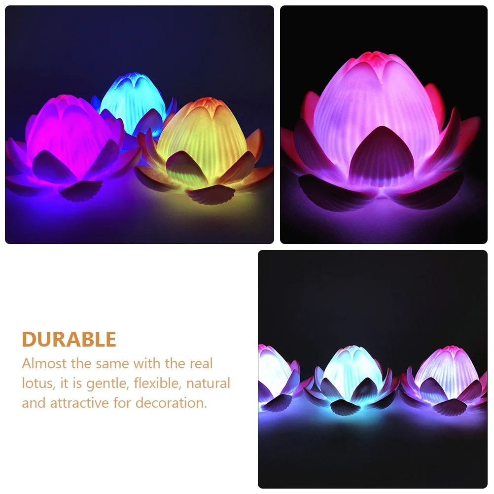 

Led Lotus Lamp Solar Powered Waterproof Light For Garden Wedding Party Buddha Tabletop Decoration