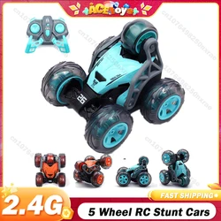 5 Wheel RC Stunt Cars 360 Rotary Stunt Car Dump Truck Car High Speed Climbing Buggy Eletric Vehicle Remote Control Car Toy Gifts