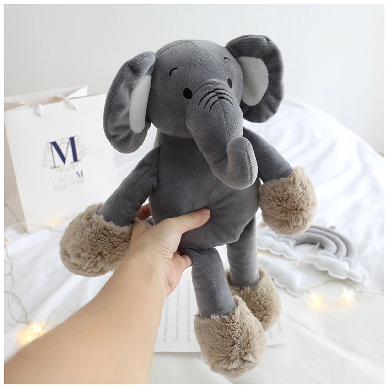 Soft Stuffed Plush Animals Toys Dolls Grey Elephant Hippos Children Gift Home Decor Kawaii Baby Kids Toy