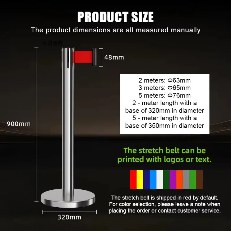 【Professional Use】Custom Logo Banks Car Exhibitor Stainless Steel Retractable Belt Post Traffic Barrier Strap And Pole For Crowd