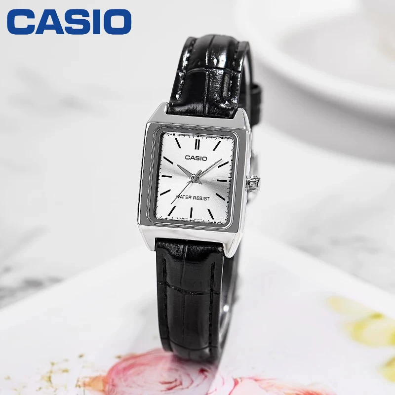 Fit For Small Wrist Casio LTP-V007L Series Ladies Analog Quartz Watch Narrow Dial Comfort Leather Strap Waterproof Watch