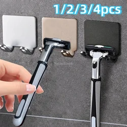 1/2/3/4PC Bathroom Stainless Steel Razor Holder Storage Hook Wall Shaving Shaver Shelf Punch-Free Razor Rack Bathroom Accessorie