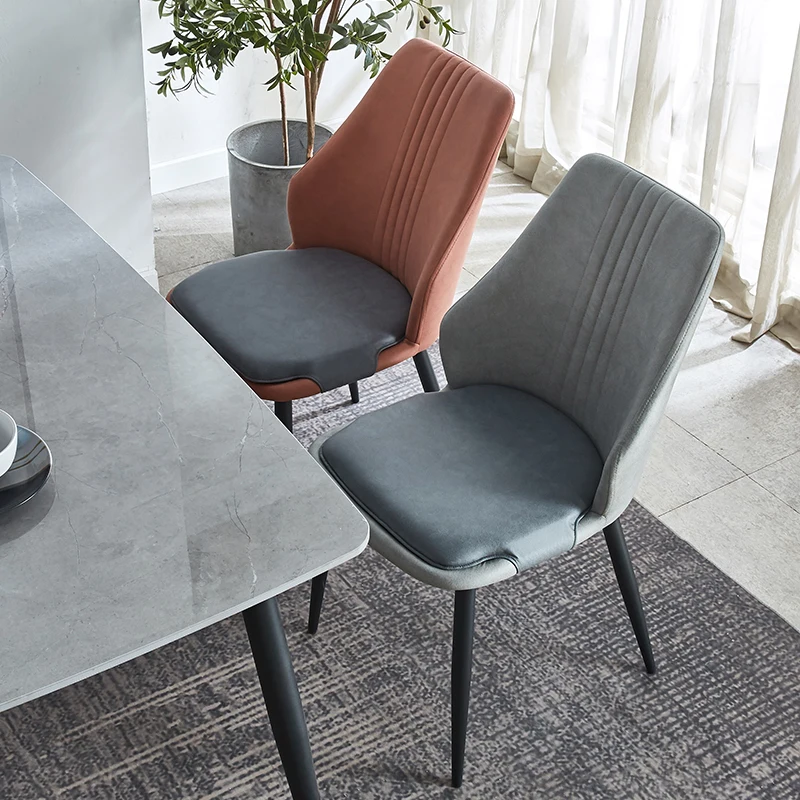 

Modern Scandinavian Dining Chair Luxury Hotel Restaurant Seating Fabric Upholstered Conference Chair Minimalist Backrest Stool