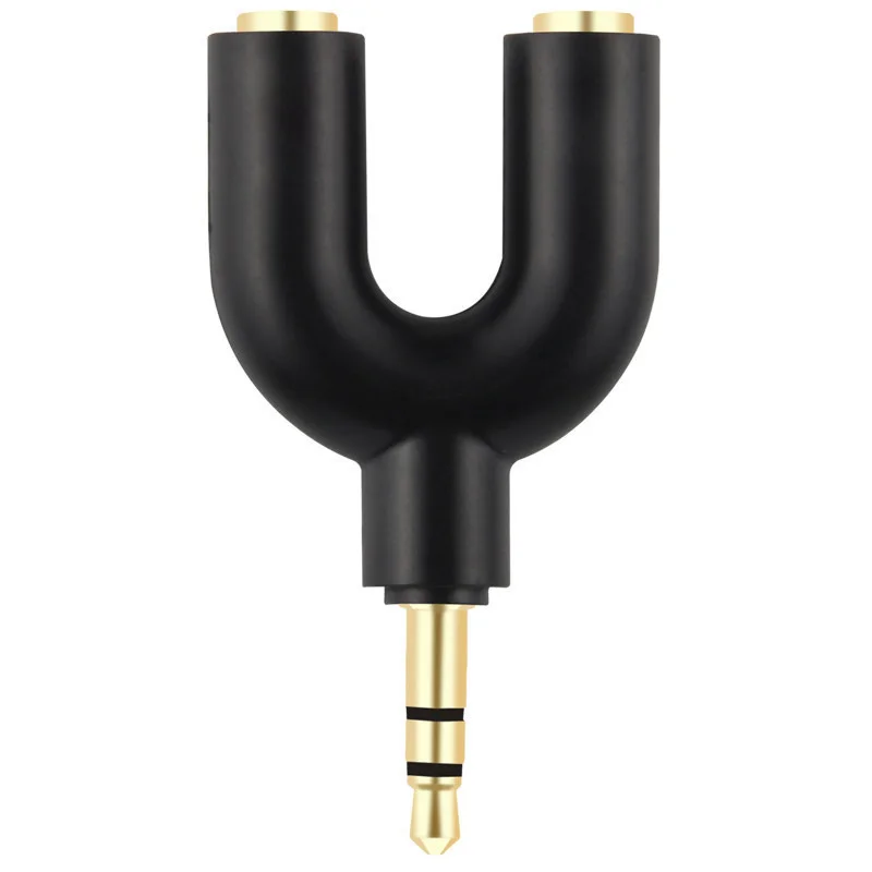 3.5mm macho jack de áudio estéreo para y 2 portas 3.5mm adaptador conversor fêmea áudio divisor para 2 vias u fone ouvido fone ouvido