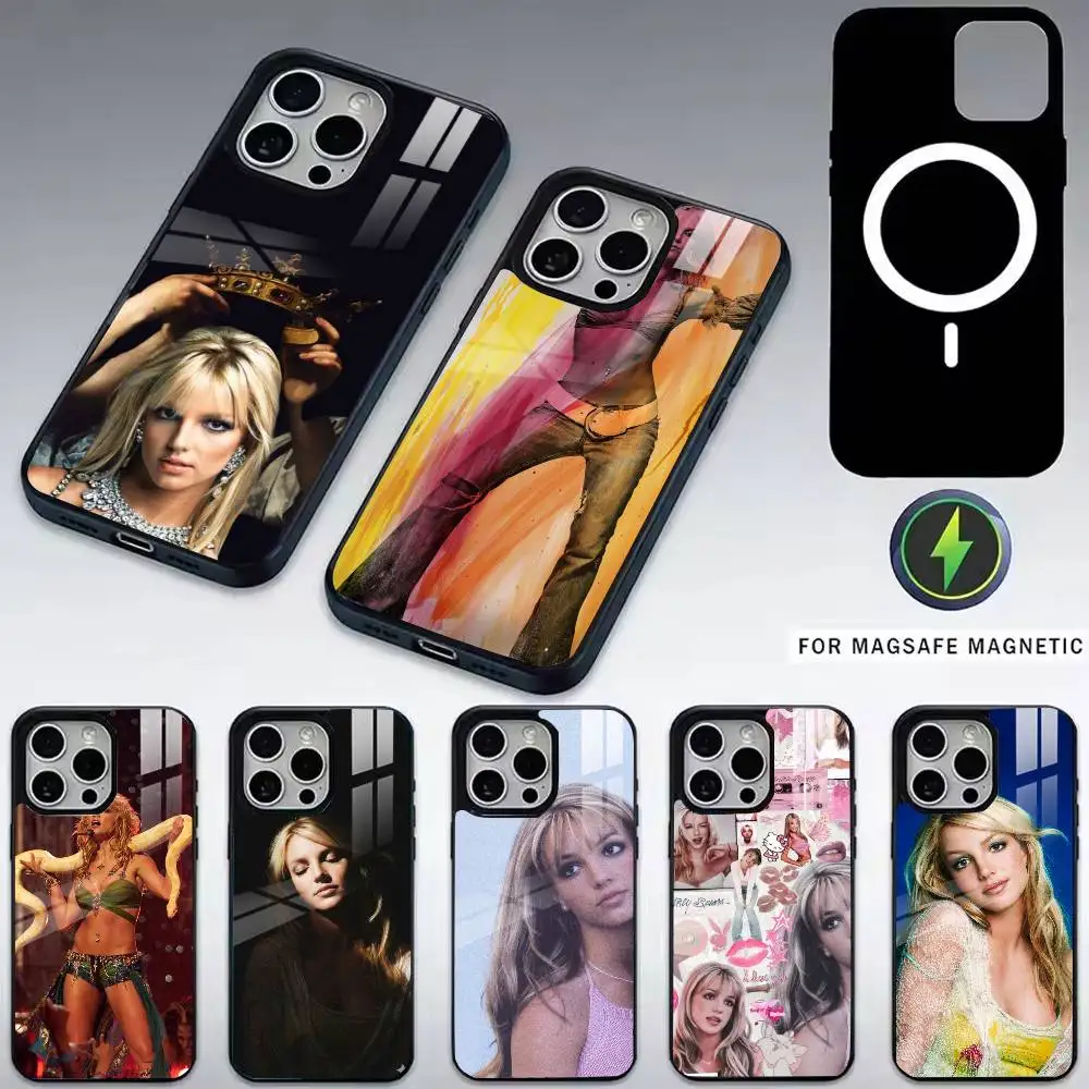 

Чехол для телефона Singer B-Britney-Y Spears для iPhone 17, 16, 15, 14, 13, 12, 11 Plus, Pro, магнитный, для беспроводной зарядки Magsafe