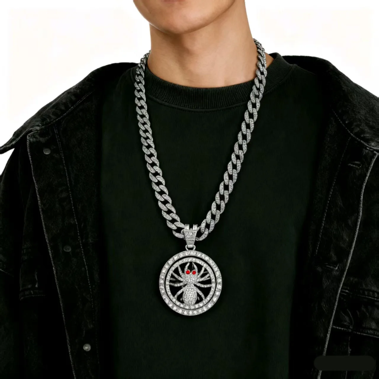 

Аксессуары для самостоятельного изготовления украшений: Новинка для трансграничной торговли – вращающийся кулон-паук, персонализированный кулон в виде животного, мужские аксессуары для ожерелий в стиле хип-хоп.