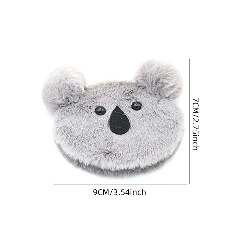 น่ารัก Koala Plush แต่งหน้ากระจกสองด้านพับแต่งหน้ากระจกแบบพกพาขนาดเล็กแต่งหน้ากระจกแบบพกพาเด็กกระจก